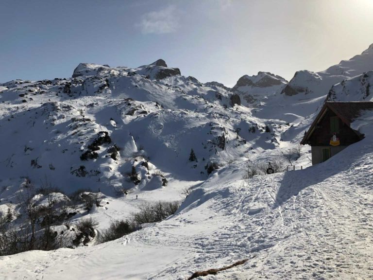 Rückblick von der Seilbahnstation auf 1700m