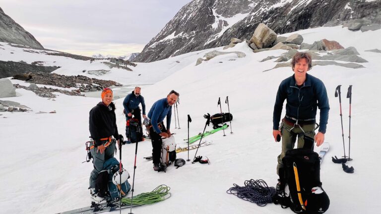 Anseilen auf dem Beichgletscher